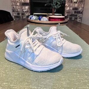 Kids White Runside Mesh Lace Up Lightweight Breathable Sneaker Toddler Size 10